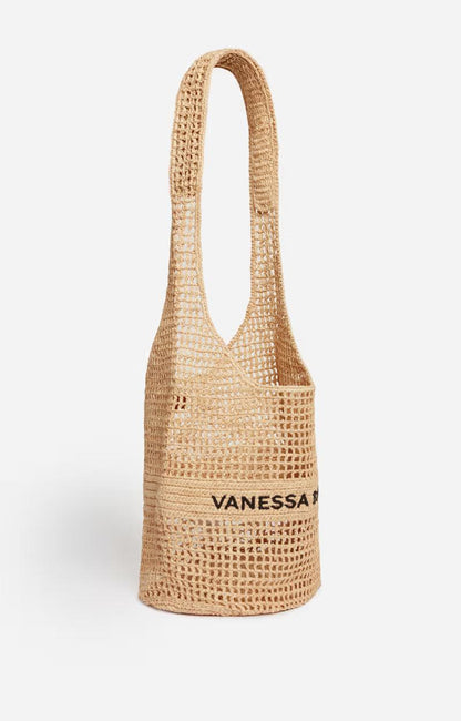 Vanessa Bruno | Classic Beach Tote in Raffia - Sable-Noir