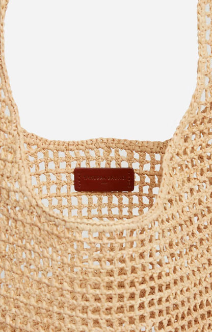 Vanessa Bruno | Classic Beach Tote in Raffia - Sable-Noir