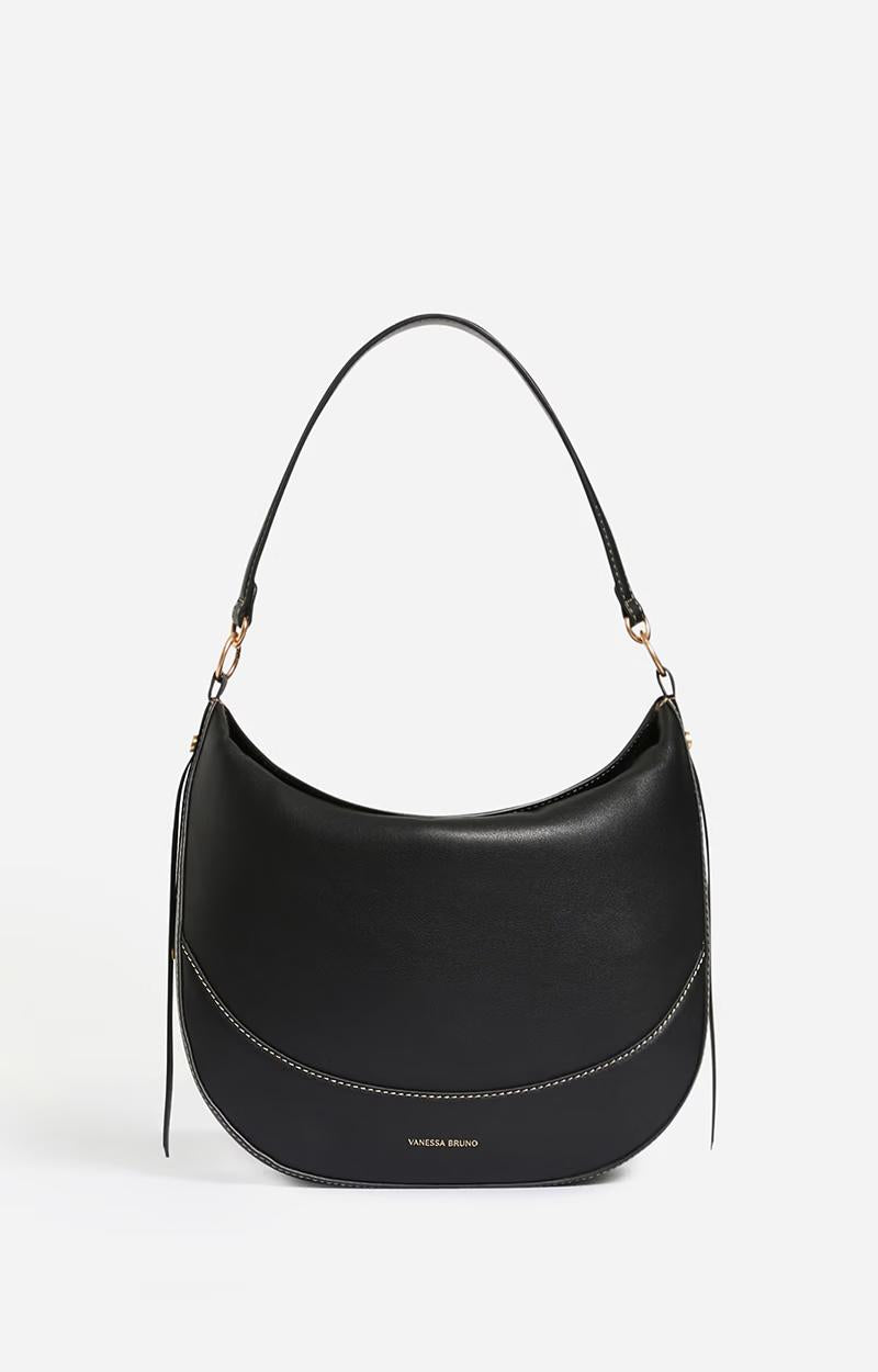 Vanessa Bruno | Daily Half-Moon Leather Tote Bag - Noir