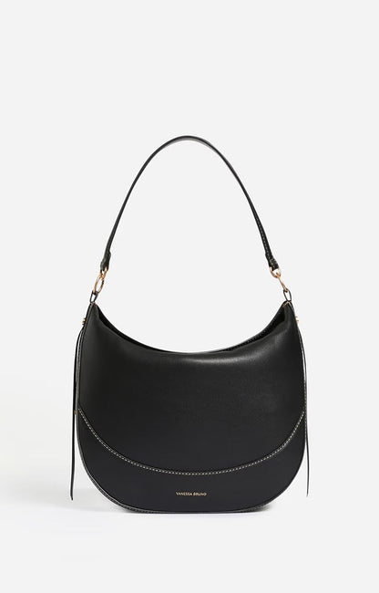 Vanessa Bruno | Daily Half-Moon Leather Tote Bag - Noir