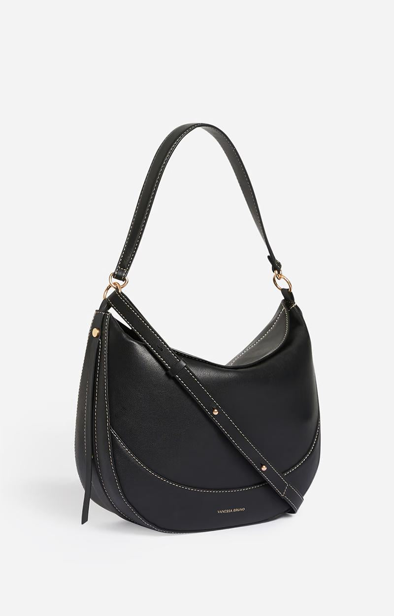 Vanessa Bruno | Daily Half-Moon Leather Tote Bag - Noir