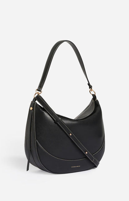 Vanessa Bruno | Daily Half-Moon Leather Tote Bag - Noir