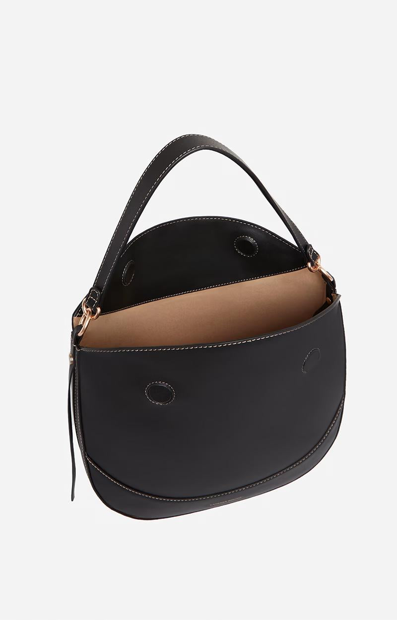 Vanessa Bruno | Daily Half-Moon Leather Tote Bag - Noir