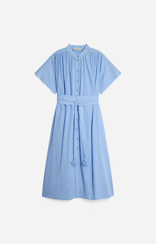 Vanessa Bruno | Ruching Shirtdress in Cotton Bleuet