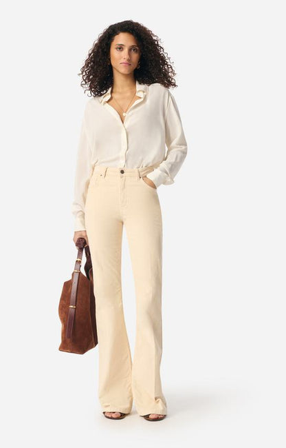 Vanessa Bruno Women's Druyat 100% Silk Long Sleeve Blouse - Ecru