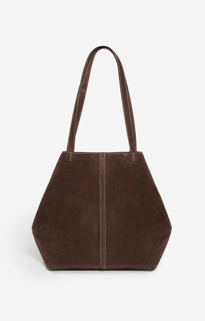 Vanessa Bruno | Velvet Leather Tote Bag - Oversized Everyday Carry Amer