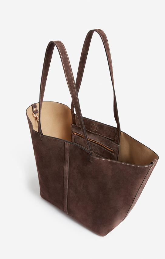 Vanessa Bruno | Velvet Leather Tote Bag - Oversized Everyday Carry Amer