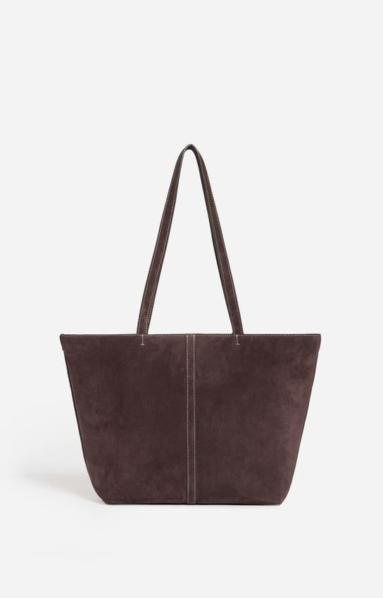 Vanessa Bruno | Small Daily Tote Bag - Suede Cowhide Leather Amer