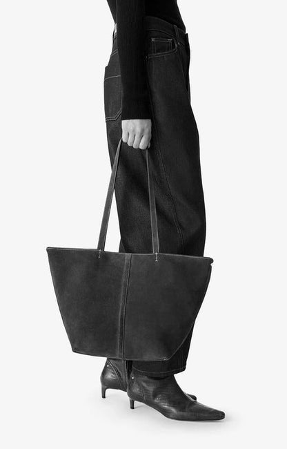 Vanessa Bruno | Small Daily Tote Bag - Suede Cowhide Leather Amer