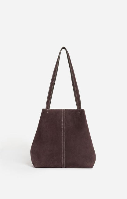 Vanessa Bruno | Small Daily Tote Bag - Suede Cowhide Leather Amer
