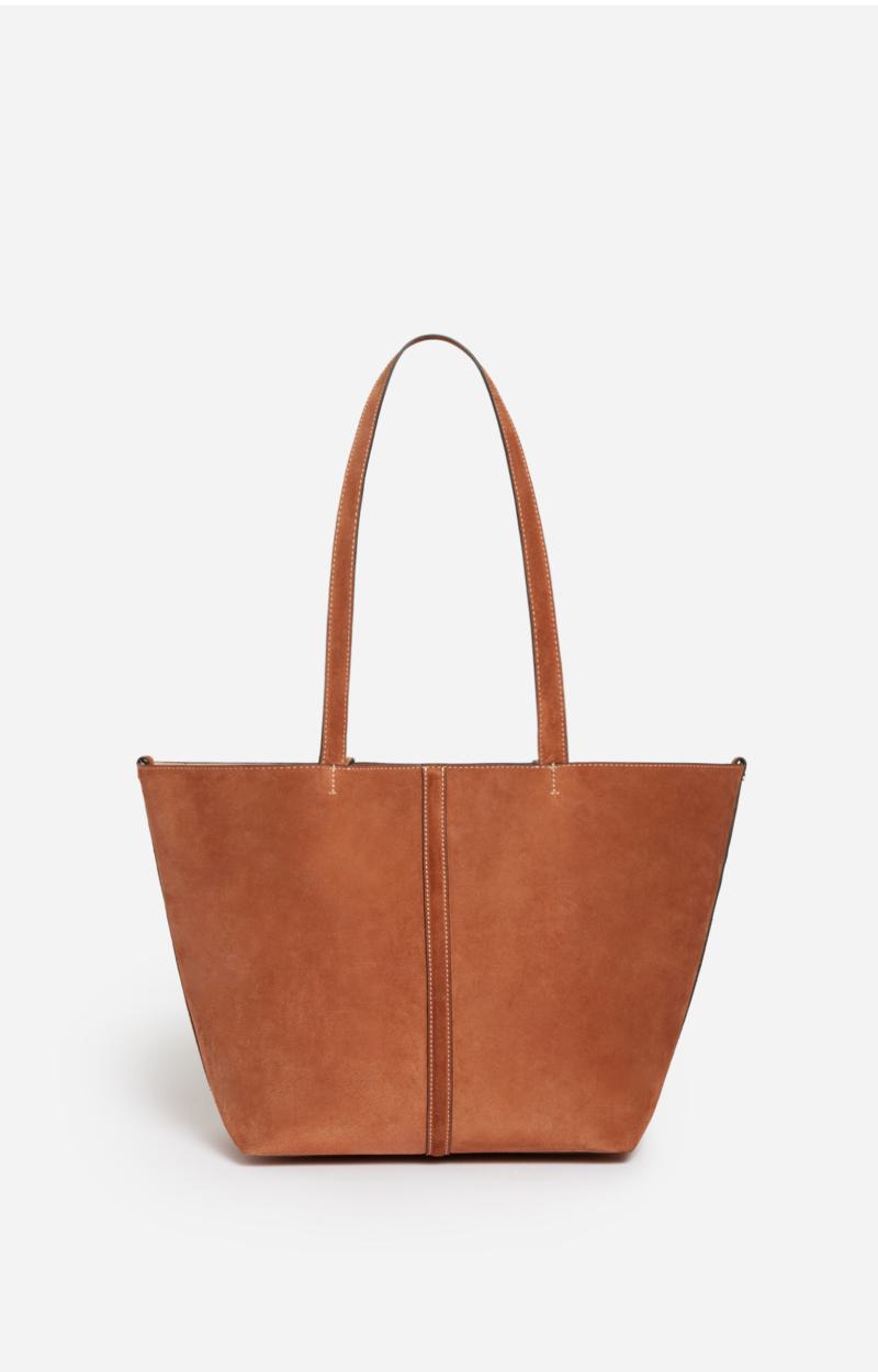 Vanessa Bruno | Velvet Leather Tote - Biscuit
