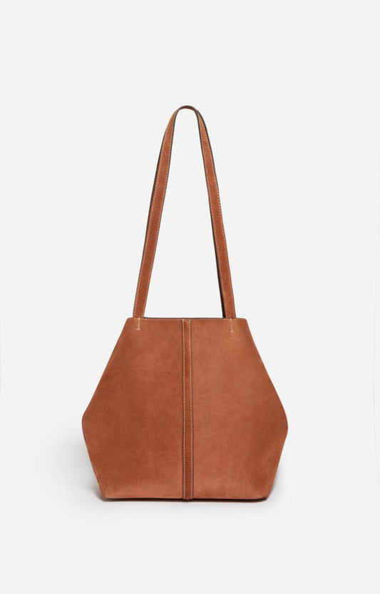 Vanessa Bruno | Velvet Leather Tote - Biscuit