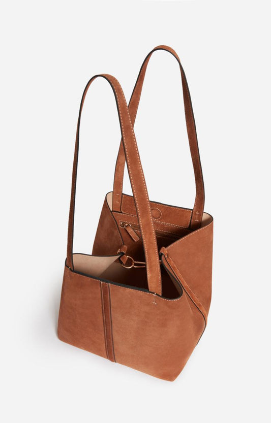 Vanessa Bruno | Velvet Leather Tote - Biscuit