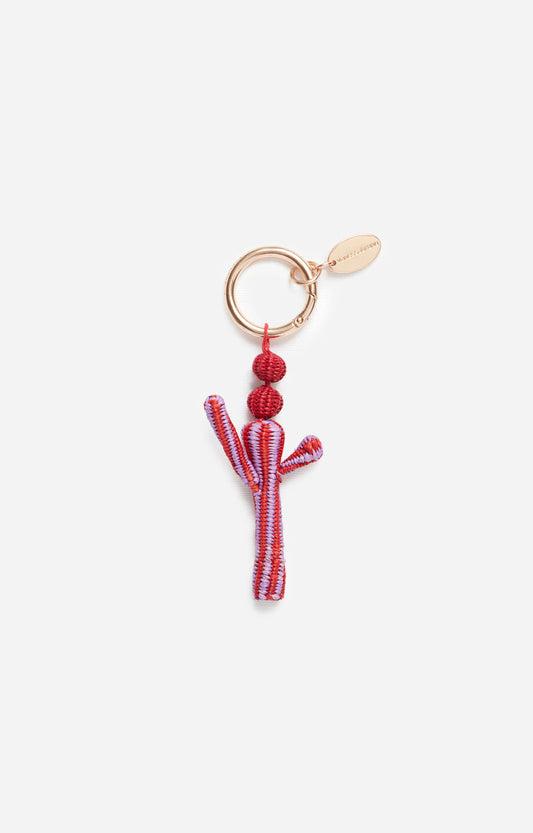 Vanessa Bruno | Iraca Palm Cactus Charm - Handwoven Purple