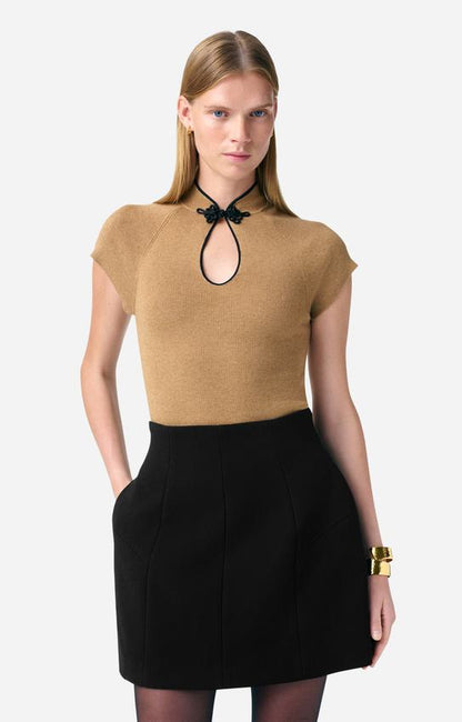 Vanessa Bruno | Structured Pleated Mini Skirt - High-Waisted Black