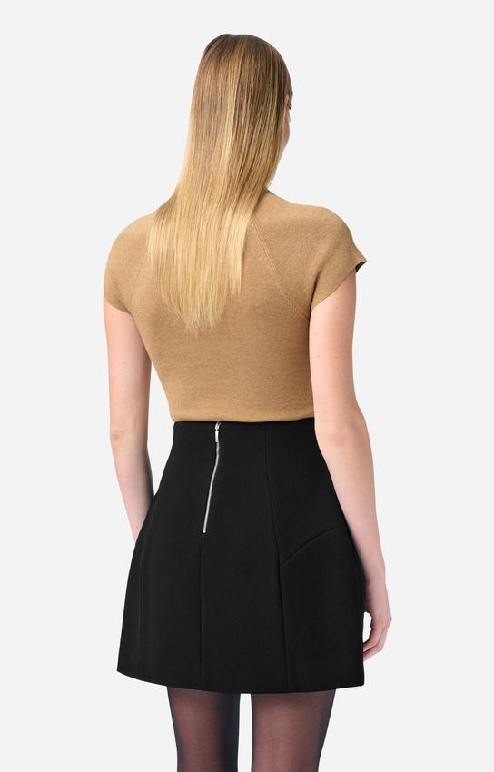 Vanessa Bruno | Structured Pleated Mini Skirt - High-Waisted Black