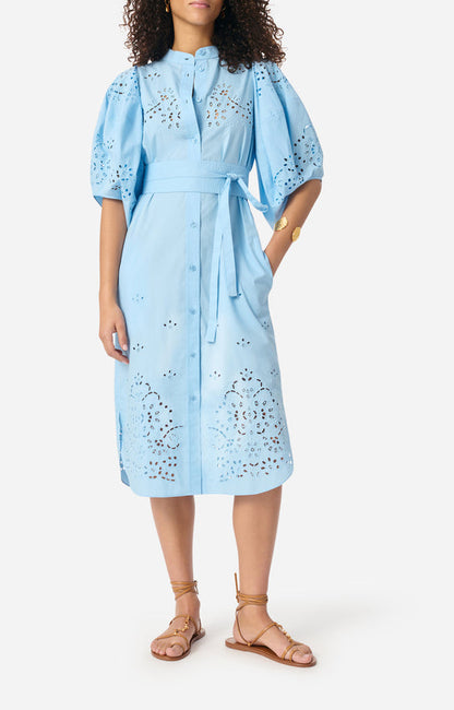 Vanessa Bruno | Flora Embroidered Dress - Azur