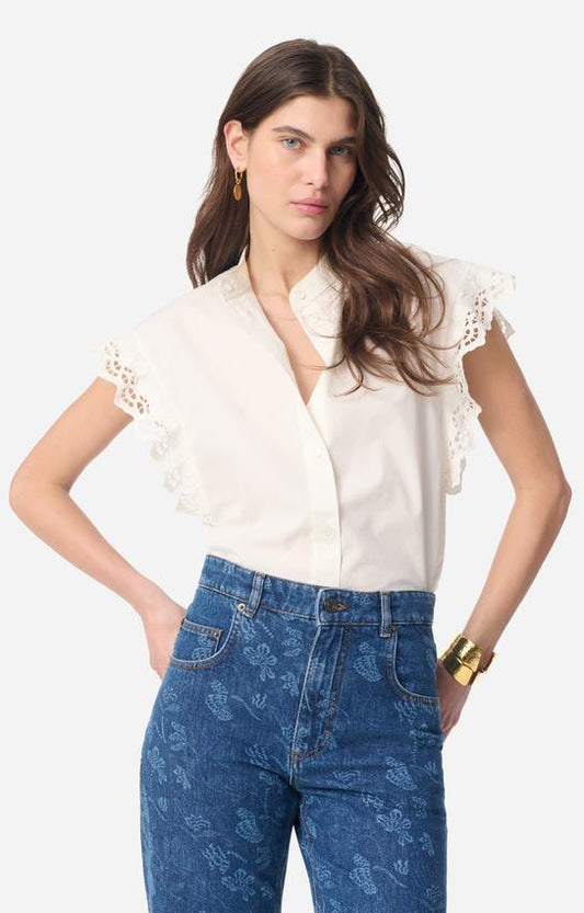 Vanessa Bruno | Crepe Button-Down Blouse - Ecru