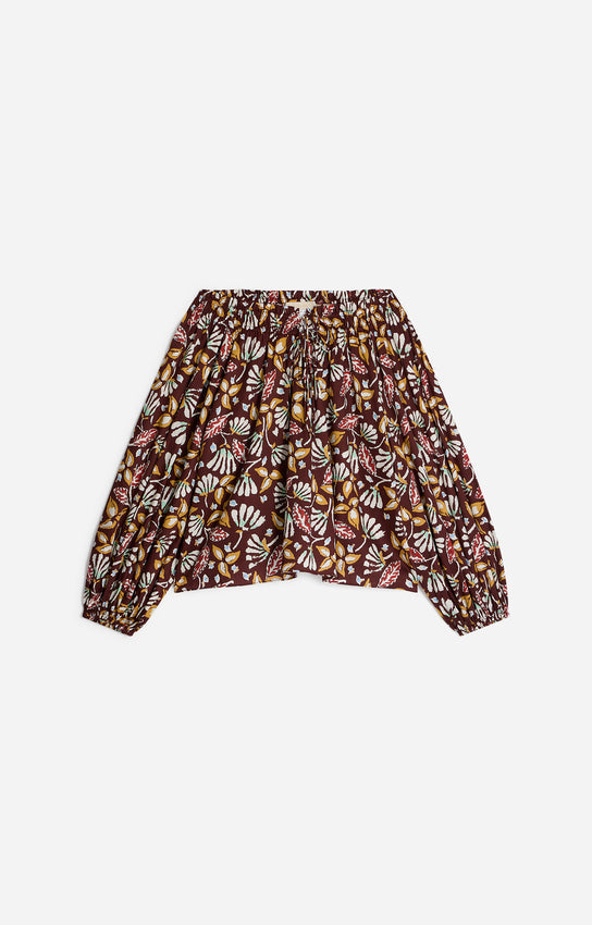 Vanessa Bruno | Enya Floral Poplin Blouse - Brown