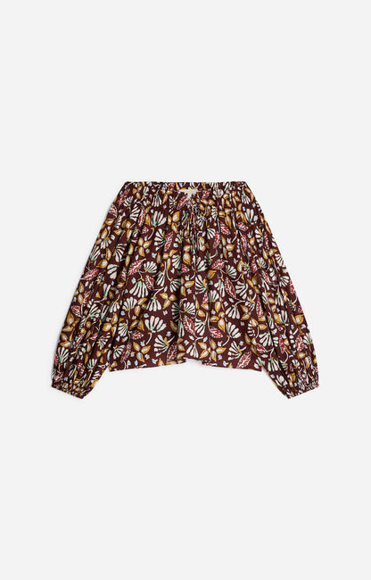 Vanessa Bruno | Enya Floral Poplin Blouse - Brown