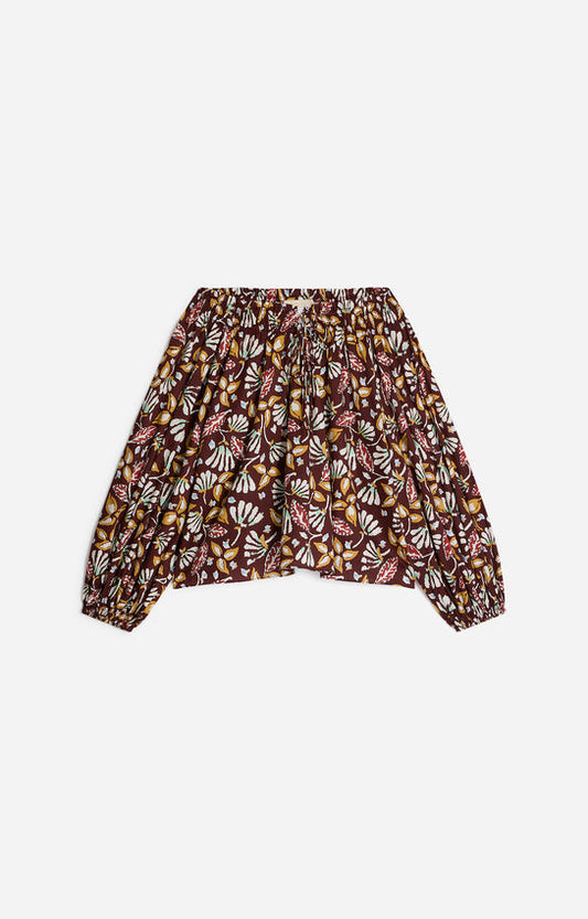 Vanessa Bruno | Enya Floral Poplin Blouse - Brown