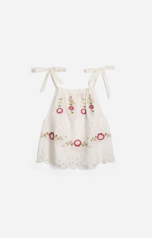 Vanessa Bruno | Hazel Blouse - Embroidered Tie Neckline