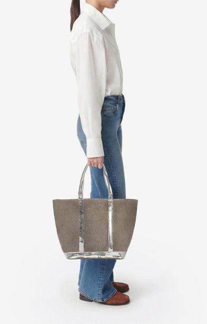 Vanessa Bruno | Linen Cabas Tote with Sequins - Calcaire