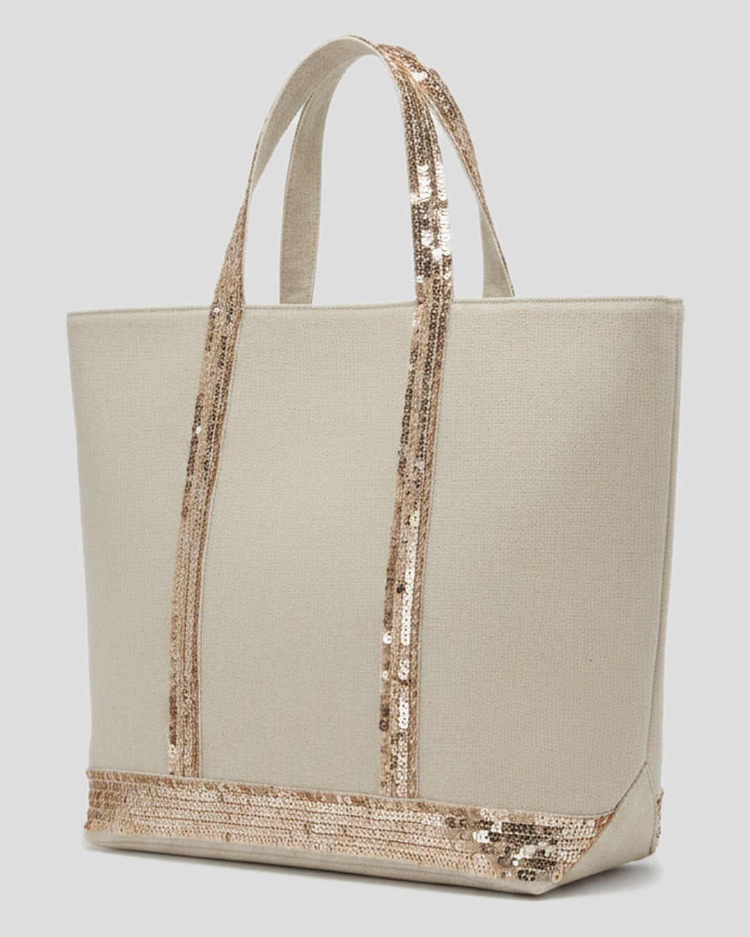 Vanessa Bruno | Linen Sequined Cabas M Tote - Sable