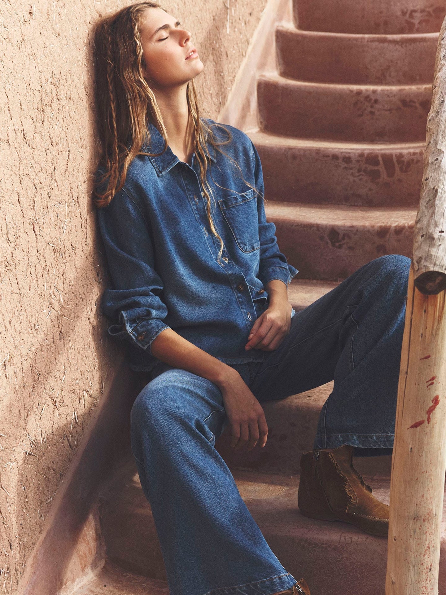 Xirena | Ben Denim Shirt - Meridian-Blue