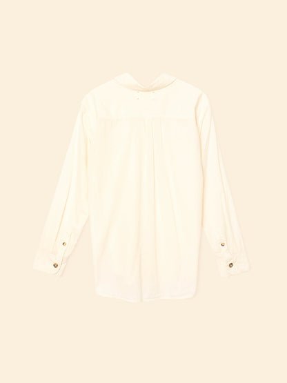 Xirena | Caroline Shirt in White Cotton Poplin Oysterette