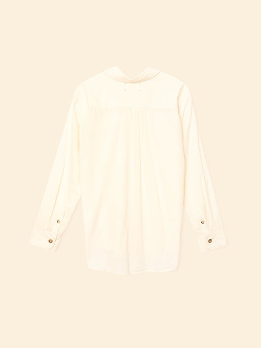 Xirena | Caroline Shirt in White Cotton Poplin Oysterette