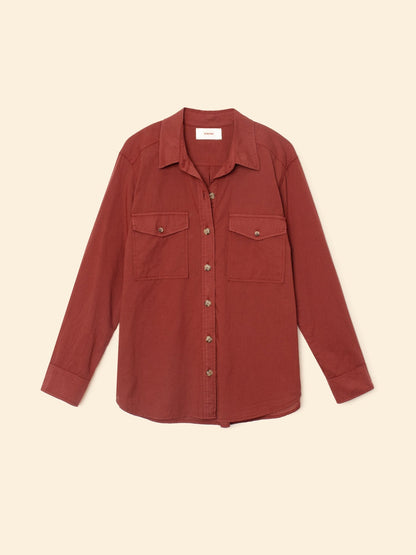 Xirena | Caroline Shirt in Cotton Poplin Russet-Brown