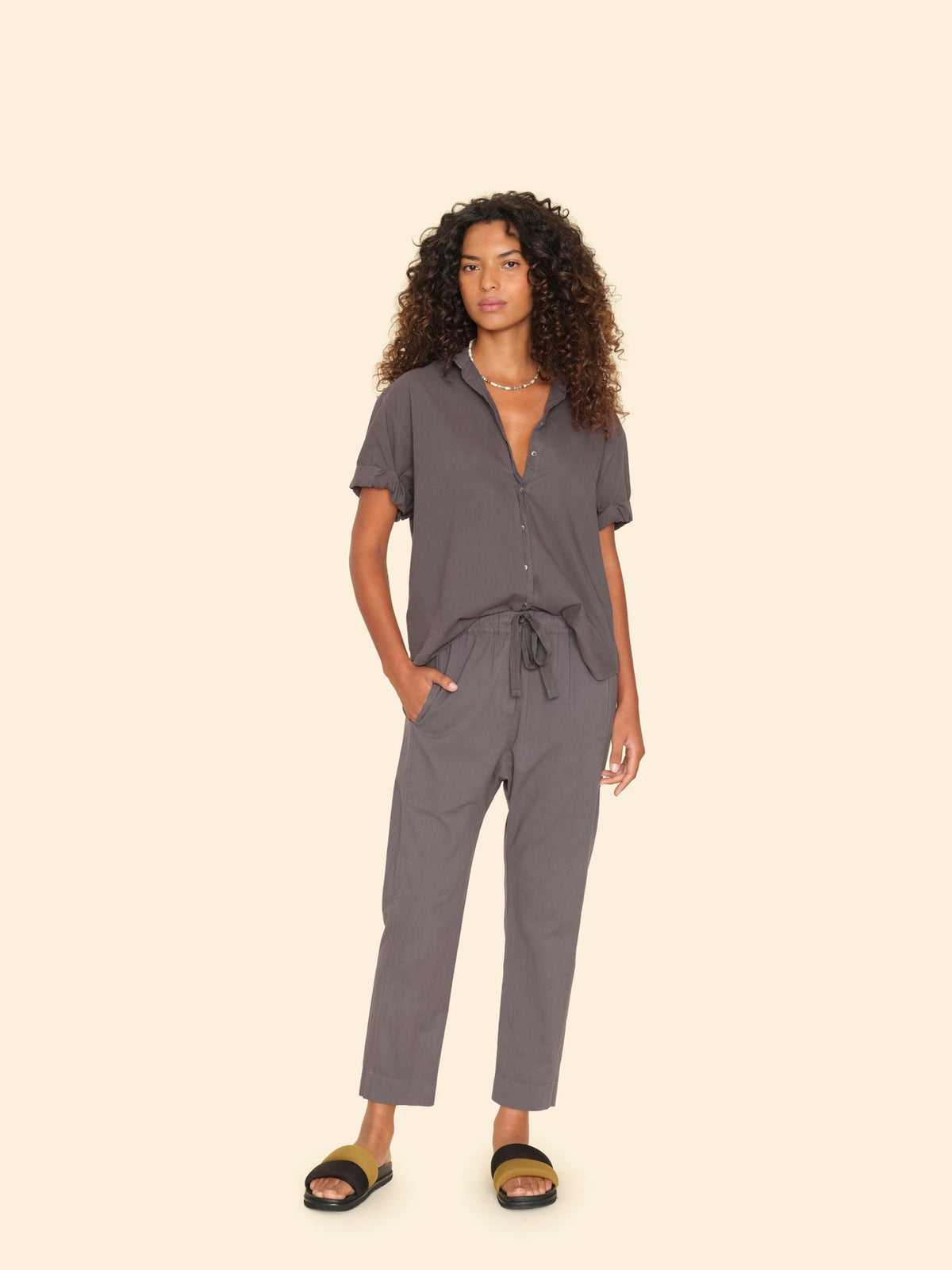XIRENA | Draper Pant - Ash Cotton Poplin