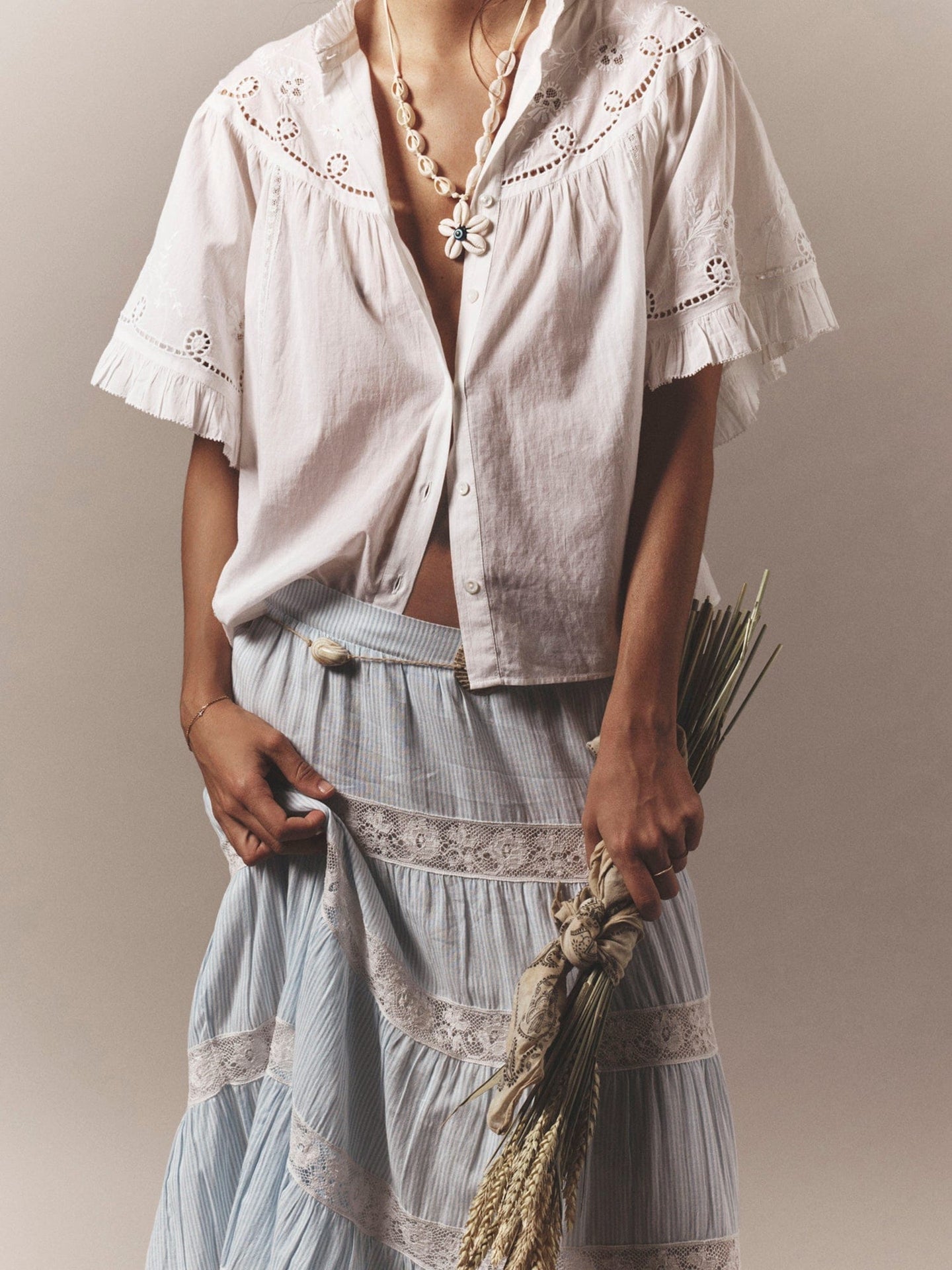 Xirena | Mae Shirt - Ruffled Cotton Voile Blouse White