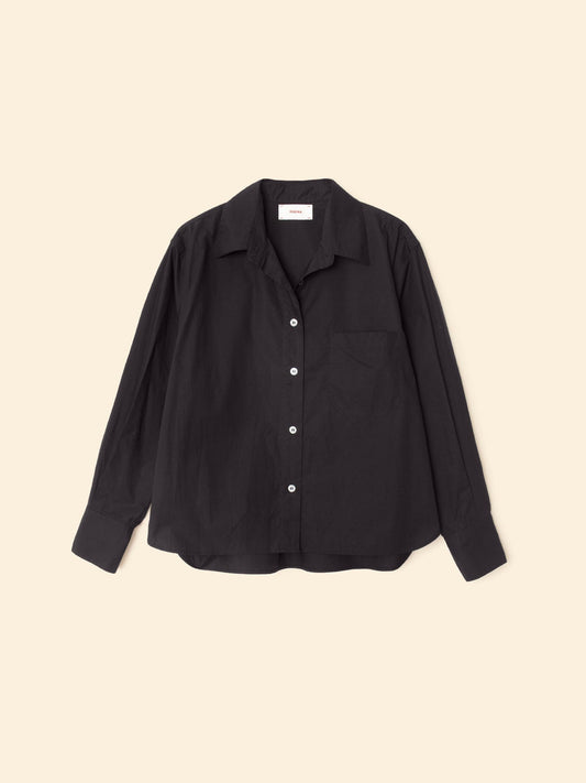 Xirena | Monroe Cotton Shirt - Relaxed Fit Black