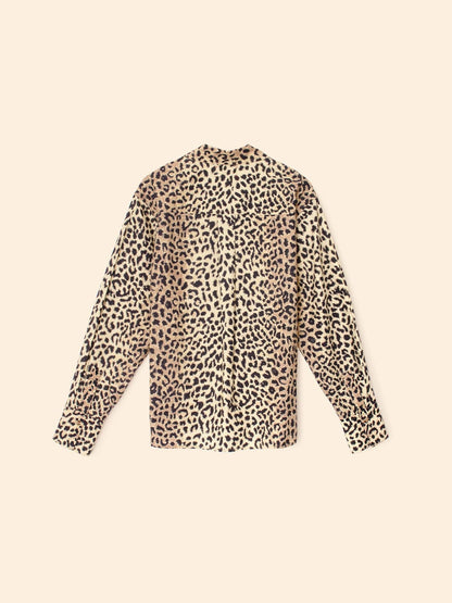 Xirena | Monroe Leopard Print Poplin Shirt - Crisp Cotton Calico