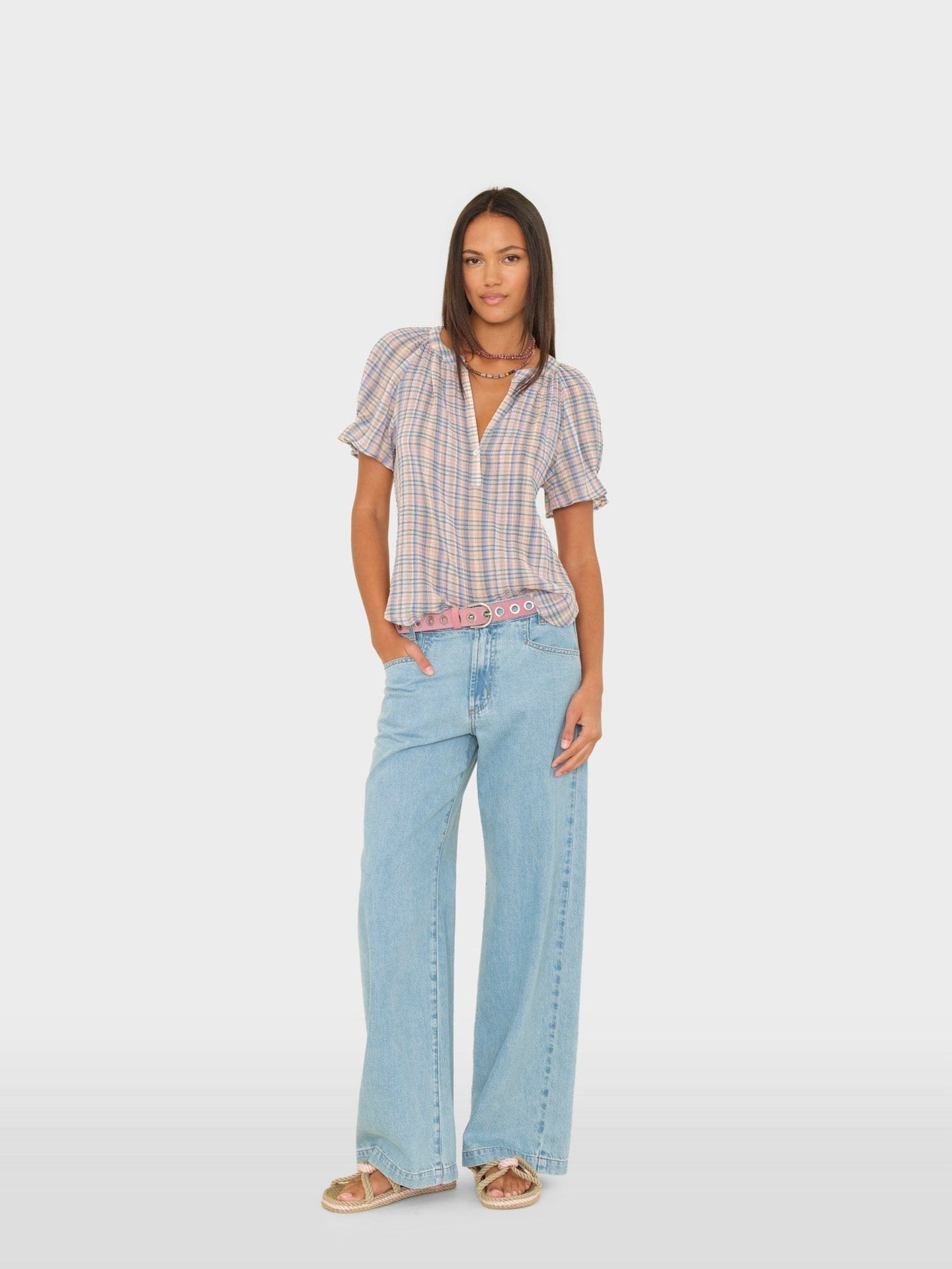 Xirena | Nixon Jeans - High-Rise Wide-Leg Lyocell Denim Blue-Cloud