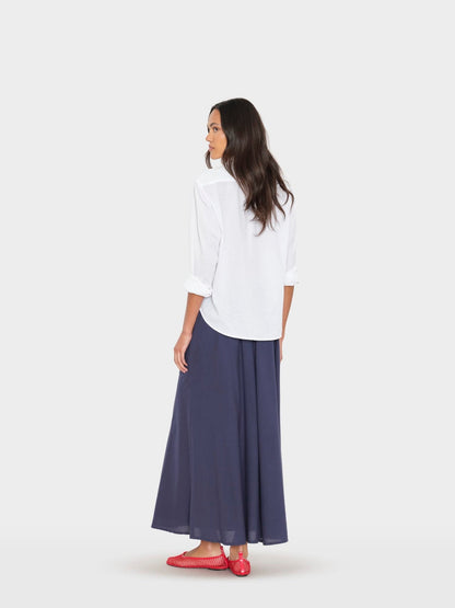 Xirena | Mosaic Tile Print Faux Wrap Skirt - Navy