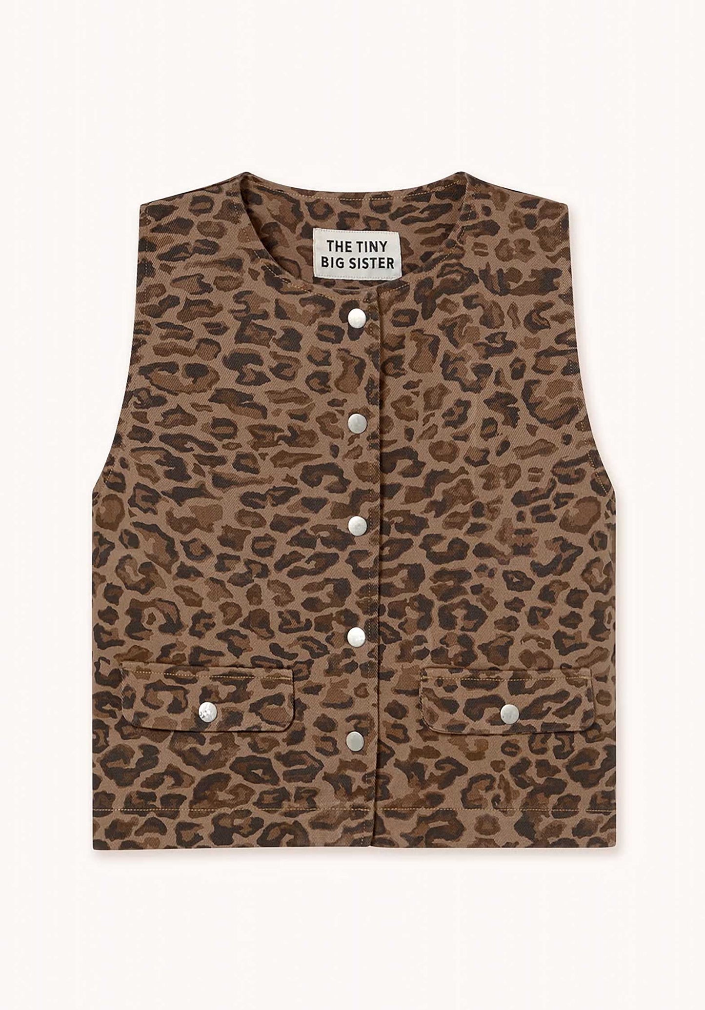 Gilet Animal Print Ves Mocha