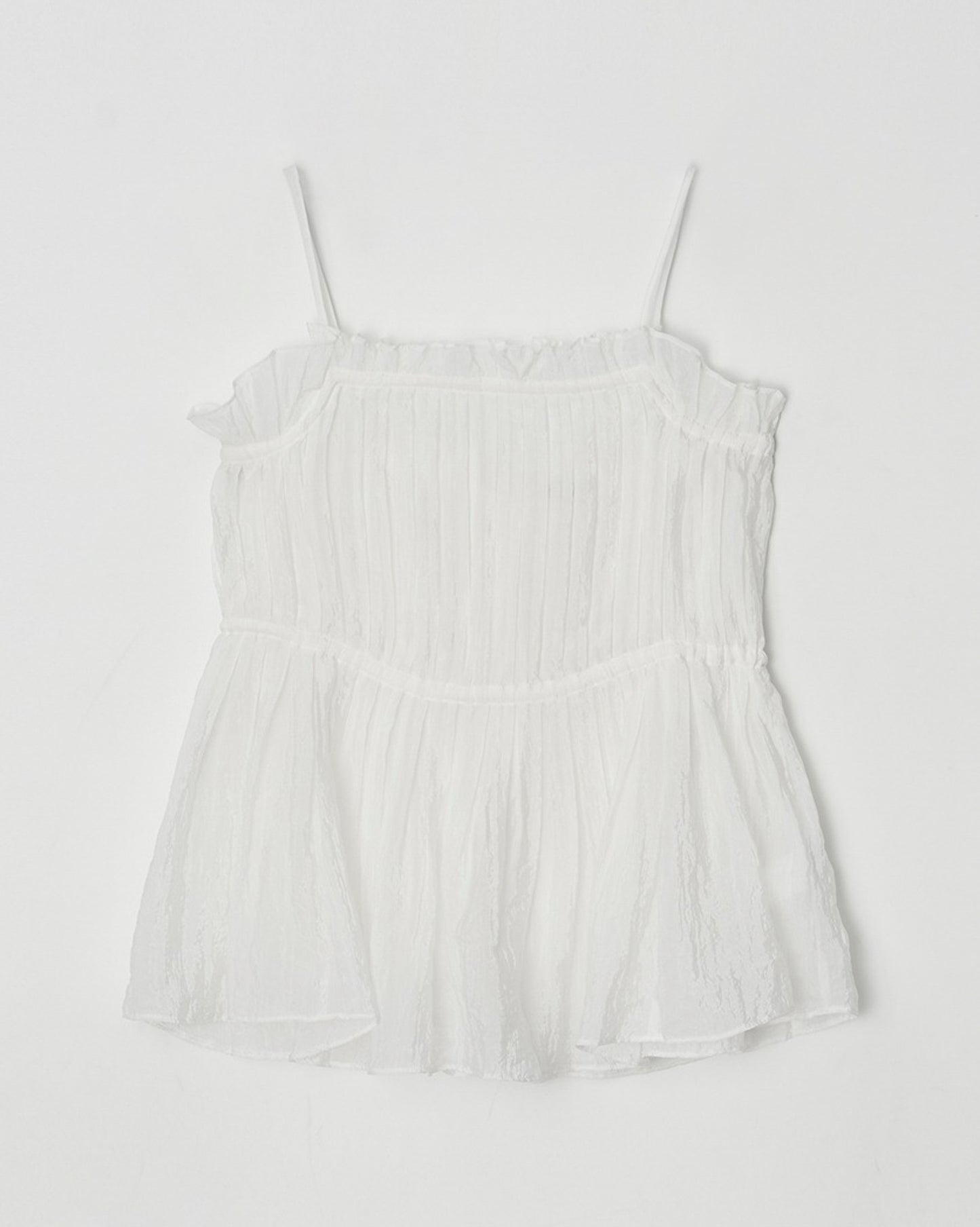 Atelier Edition | Shirring Blouse in White - Sculpted Volume