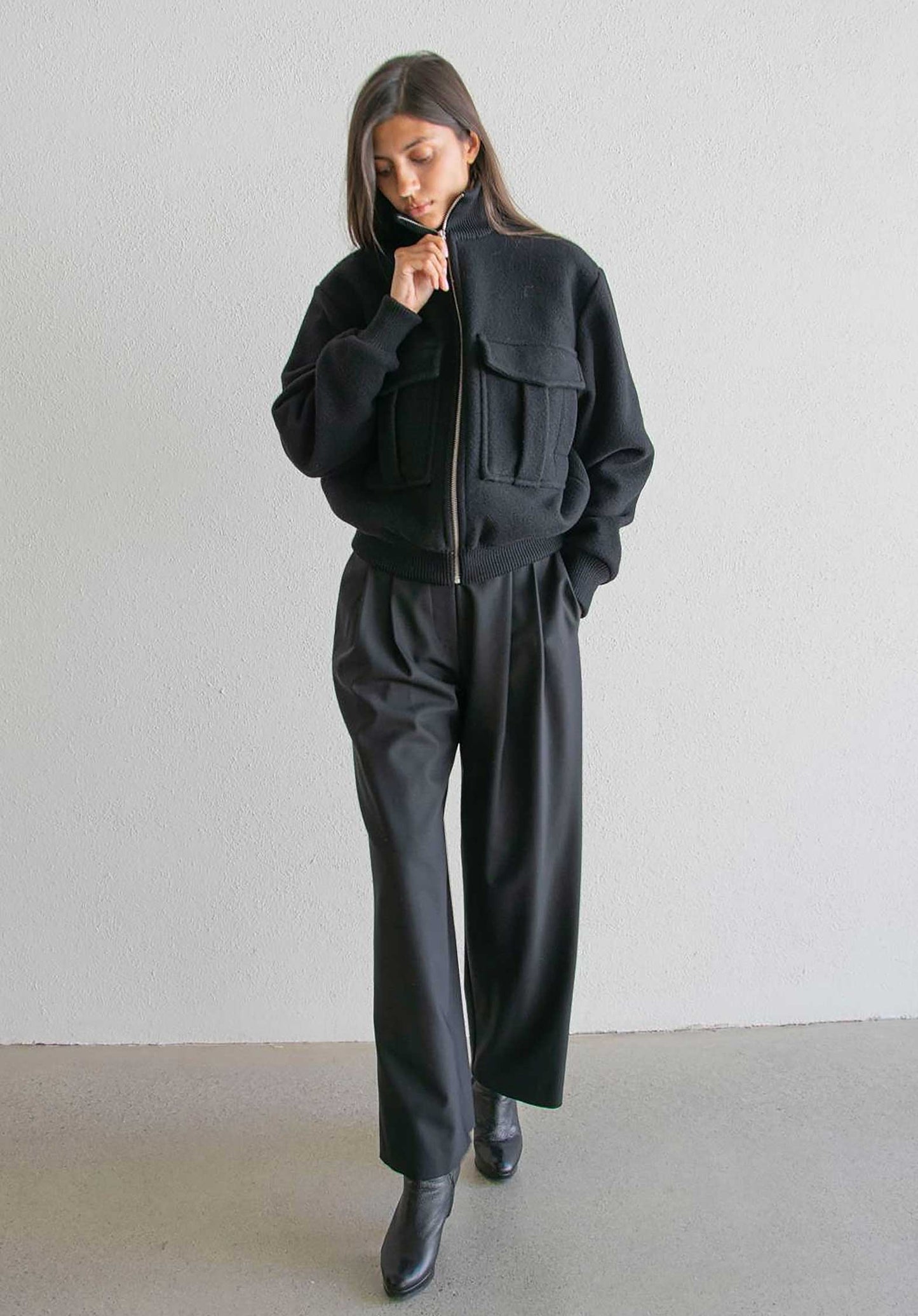 Jacket Baseball Jack Wo Black