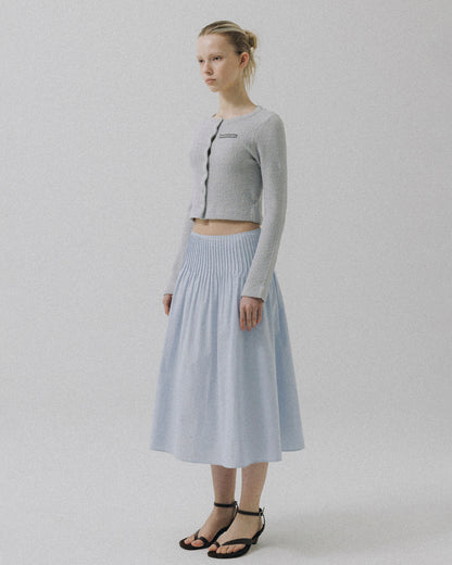 Atelier Edition | Stitch Co Asymmetric Midi Skirt - Light Blue