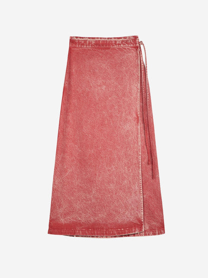 Skirt Wrapped Cott 225ad045 Red
