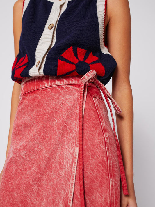 Skirt Wrapped Cott 225ad045 Red