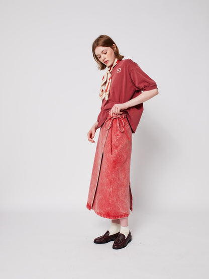 Skirt Wrapped Cott 225ad045 Red