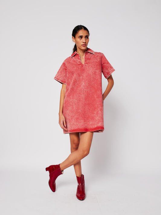 Dress Short Polo C 225ad046 Red