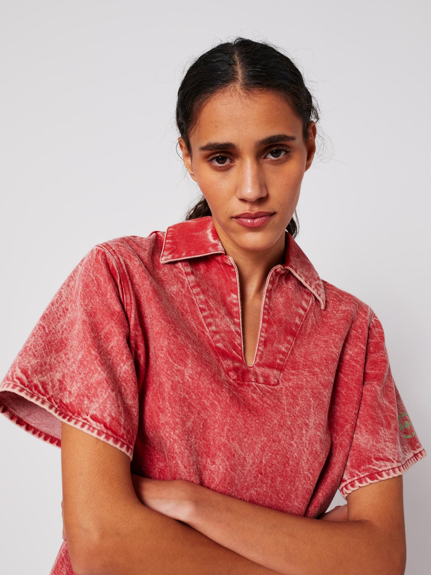 Dress Short Polo C 225ad046 Red