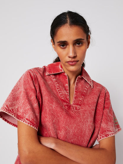 Dress Short Polo C 225ad046 Red