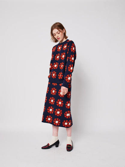 Pullover Flower Ja 225ad066 Navy-Blue