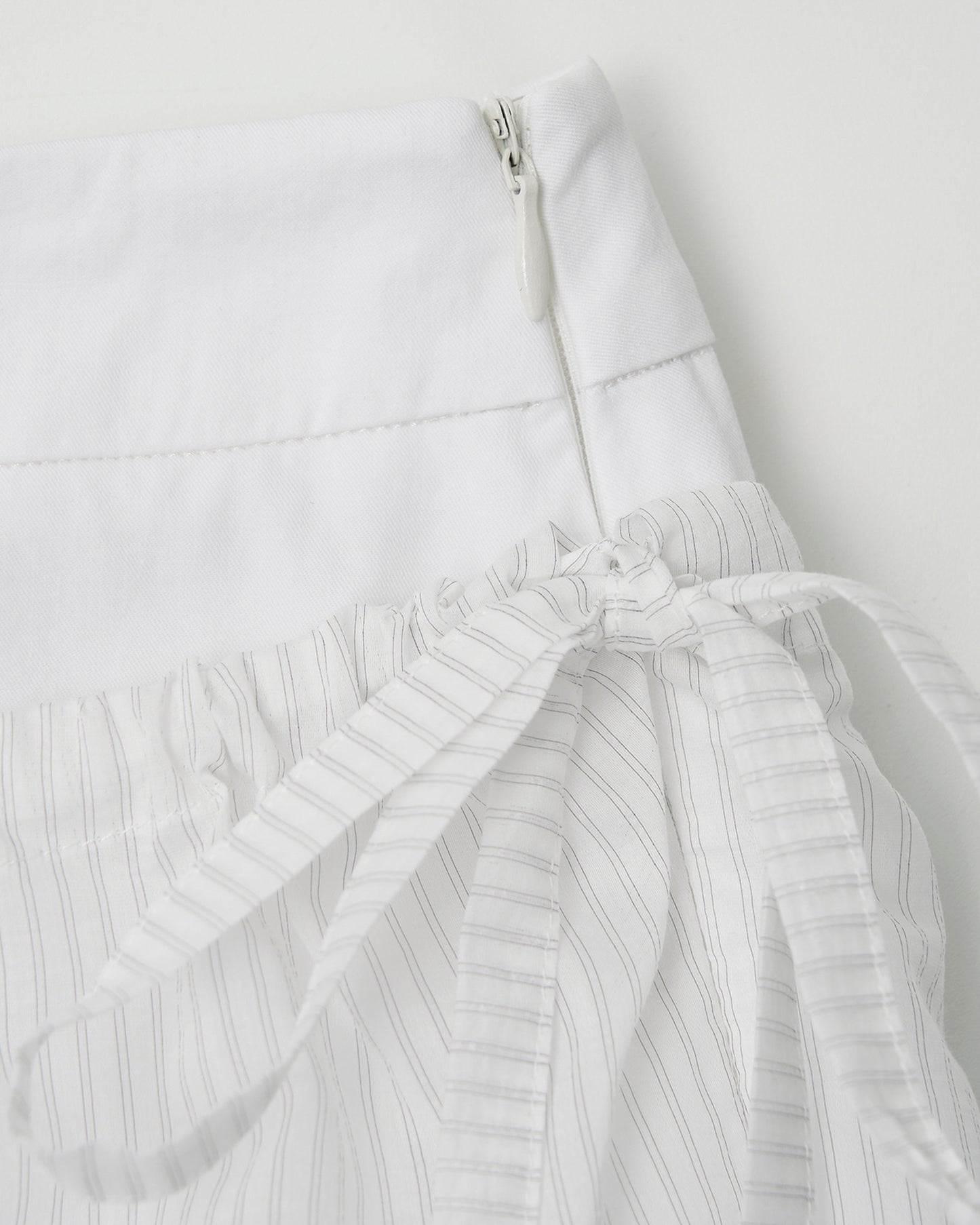 Atelier Edition | Layer Stripe Column Skirt - White